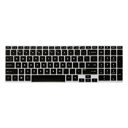 MiNGFi Englisch QWERTY Silikon Tastatur Schutz Abdeckung für HP Victus 16.1" 16-d0000 16-e0000(2021) - Schwarz von MiNGFi