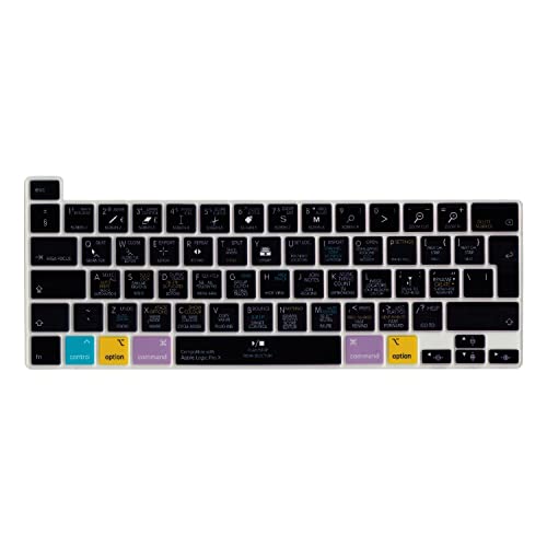MiNGFi Logic Pro X Silikon Tastatur Schutz Abdeckung für MacBook Pro 16" M1 (2019+) Modell A2141 MacBook Pro 13" (2020+) Modell A2338 A2289 A2251 EU/ISO Tastaturlayout - Transparent von MiNGFi