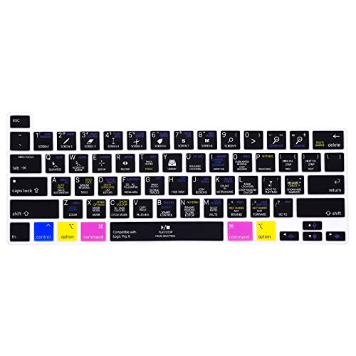 MiNGFi Logic Pro X Tastaturkurzbefehle Silikon Tastatur Schutz Abdeckung für MacBook Pro 16" M1 (2019+) Modell A2141 MacBook Pro 13" (2020+) Modell A2338 A2289 A2251 US/ANSI Tastaturlayout von MiNGFi