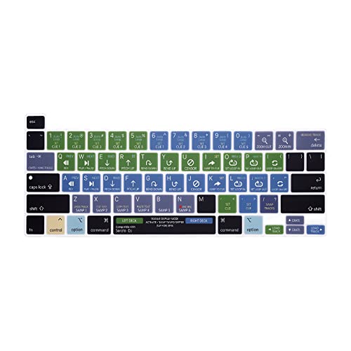 MiNGFi Serato DJ Tastaturkurzbefehle Silikon Tastatur Schutz Abdeckung für MacBook Pro 16" M1 (2019+) Modell A2141 MacBook Pro 13" (2020+) Modell A2338 A2289 A2251 US/ANSI Tastaturlayout von MiNGFi