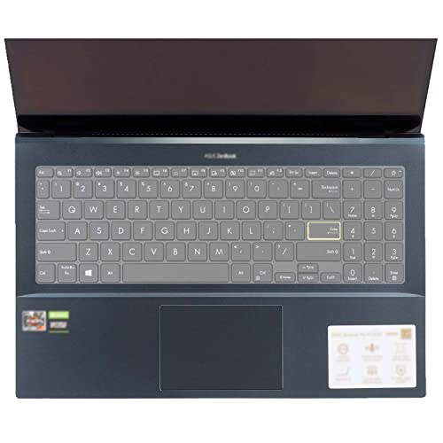 MiNGFi Silikon Tastatur Schutz Abdeckung für ASUS E510 L510 VivoBook S15 S533 15 S513 F513 X513 M513 K513 ZenBook Pro 15 UX535 - Transparent von MiNGFi