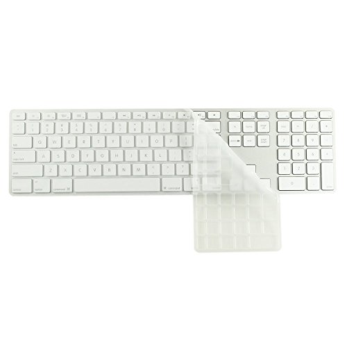 MiNGFi Silikon Tastatur Schutz Abdeckung für Apple USB verkabelt Keyboard mit Ziffernblock (2007-2016) Modell A1243 US/ANSI Tastaturlayout - Transparent von MiNGFi