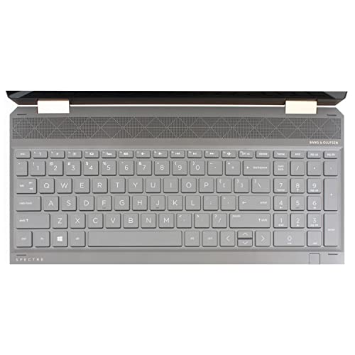 MiNGFi Silikon Tastatur Schutz Abdeckung für HP 15" Pavilion x360 15-br Spectre 15-ch Envy 15-bp/bq/cn/dr/ds 17-ce/bw/ae 15-bs/bw/cb/cc/cd/cs/dw/dy/ef/eq/fq 17-bs/by - Transparent von MiNGFi