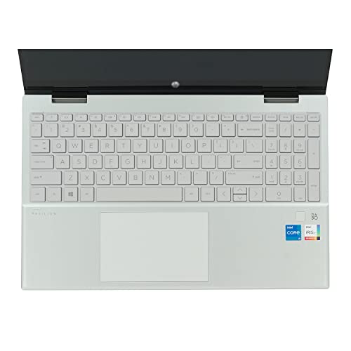 MiNGFi Silikon Tastatur Schutz Abdeckung für HP 15.6" Pavilion 15-eh/eg(2021) x360 15-er(2021) 17.3" Pavilion 17-cn/cp(2021) - Transparent von MiNGFi