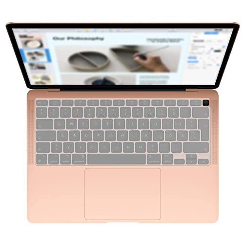 MiNGFi Silikon Tastatur Schutz Abdeckung für MacBook Air 13" Touch ID Modell M1 A2337 A2179 (2020+) EU/ISO Tastaturlayout - Transparent von MiNGFi