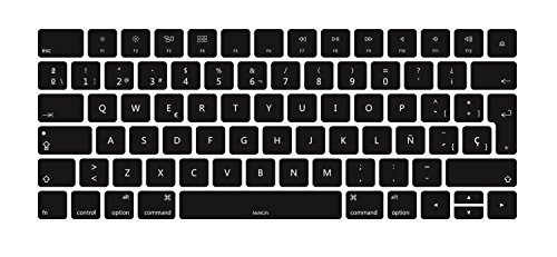 MiNGFi Spanisch Silikon Tastatur Schutz Abdeckung für Magic Keyboard (2015-2021) A1644 EU/ISO Tastaturlayout - Schwarz von MiNGFi