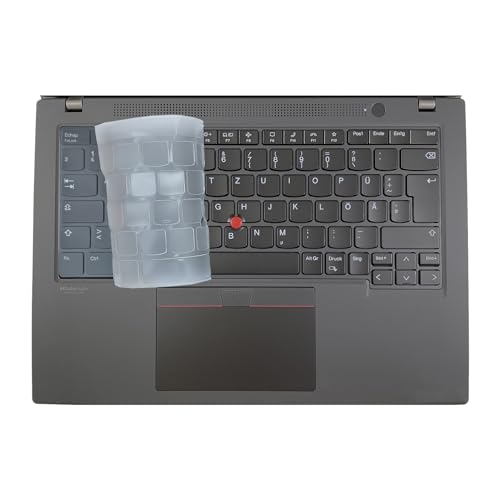 MiNGFi TPU Tastatur Schutz Abdeckung für Lenovo ThinkPad 14" X1 Carbon Gen11/10(2023/2022) T14/T14s Gen3(2022) L14/P14s Gen3 X1 Yoga Gen 8/7(2023 2022) EU/ISO Tastaturlayout - Transparent von MiNGFi