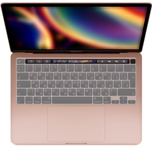 MiNGFi TPU Tastatur Schutz Abdeckung für MacBook Pro 16" M1 (2019+) Modell A2141 MacBook Pro 13" (2020+) Modell A2338 A2289 A2251 EU/ISO Tastaturlayout - Transparent von MiNGFi