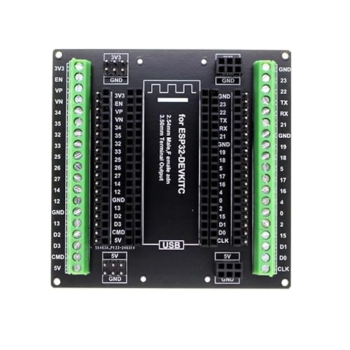 ESP32 Screw Shield Board, 38 Polige GPIO 1- Bis 3 Erweiterungskarte für ESP WROOM 32 ESP32 DevKitC Karte GPIO Connector Terminal Converter von MiOYOOW