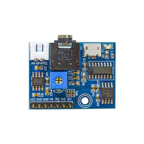 MP3-Player-Audiomodul, DC 3 V-5,5 V, MP3-WAV-Sprach-Decode-Board, eingebauter 4 m Blitz, 3 W Leistungsverstärker, 3,5 mm Audio-Schnittstelle für Single-Chip-Sprachübertragungsanwendungen von MiOYOOW