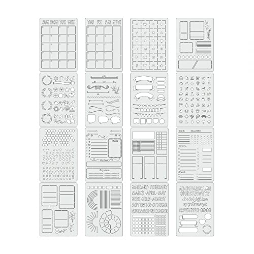 Tagebuch-Schablonen-Set, Produktivitäts-Schablonen-Set, zeitsparender Planer, täglich/wöchentlich/monatlich Kalender für Tagebuch-Zeitplan von MiOYOOW