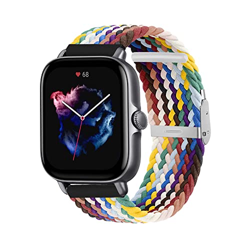 MiRowy 20mm Nylon Armband für Amazfit Active 2/Active/Amazfit GTS 4/GTS 4 Mini/GTS 3/GTS 2 Mini/GTS 2, Ersatzband für Amazfit GTR Mini/GTR 42mm/Amazfit Bip 3/Bip 3 Pro/Bip/Bip S - Regenbogen MiRowy 20mm Nylon Armband für Amazfit Active 2/Active/Amazfit GTS 4/GTS 4 Mini/GTS 3/GTS 2 Mini/GTS 2, Ersatzband für Amazfit GTR Mini/GTR 42mm/Amazfit Bip 3/Bip 3 Pro/Bip/Bip S - Regenbogen von MiRowy