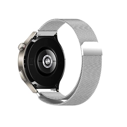MiRowy 22 mm Armband für Huawei Watch GT 5 Pro/Watch GT 5/GT 4/GT 3/GT 2 Pro/GT 2 (46 mm), Magnetisch Edelstahl Uhrenarmband Ersatzband für Huawei Watch 4 Pro 48 mm/Watch 4/3/3 Pro (46 mm), Silber MiRowy 22 mm Armband für Huawei Watch GT 5 Pro/Watch GT 5/GT 4/GT 3/GT 2 Pro/GT 2 (46 mm), Magnetisch Edelstahl Uhrenarmband Ersatzband für Huawei Watch 4 Pro 48 mm/Watch 4/3/3 Pro (46 mm), Silber von MiRowy
