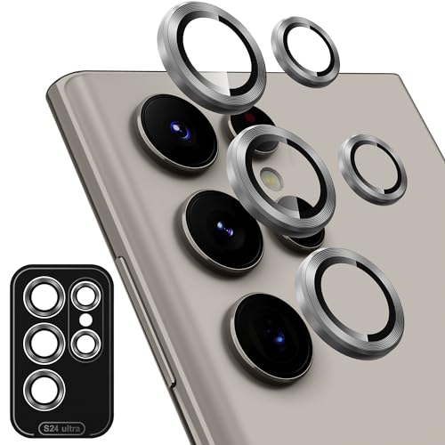 MiRowy 5 Stück Kameraschutz für Samsung Galaxy S24 Ultra 5G Kamera Schutzfolie, Individuelle Linsen Kameraschutzfolie Panzerglasfolie, Camera Protector für Samsung Galaxy S24 Ultra - Titanium Gray MiRowy 5 Stück Kameraschutz für Samsung Galaxy S24 Ultra 5G Kamera Schutzfolie, Individuelle Linsen Kameraschutzfolie Panzerglasfolie, Camera Protector für Samsung Galaxy S24 Ultra - Titanium Gray von MiRowy