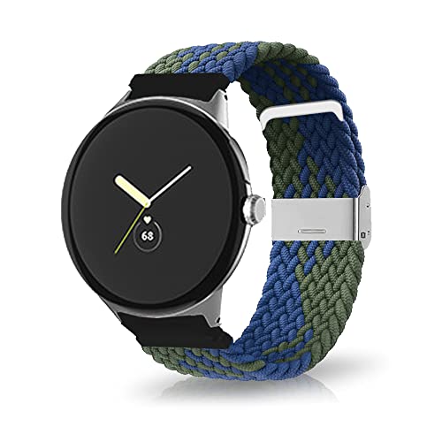 MiRowy Armband für Google Pixel Watch 3 41 mm/Google Pixel Watch 2/Google Pixel Watch, Elastisch Nylon Geflochtenes Armbänder, Ersatzarmband für Google Pixel Watch 3 41 mm/Watch 2/1 - Blau Grün MiRowy Armband für Google Pixel Watch 3 41 mm/Google Pixel Watch 2/Google Pixel Watch, Elastisch Nylon Geflochtenes Armbänder, Ersatzarmband für Google Pixel Watch 3 41 mm/Watch 2/1 - Blau Grün von MiRowy