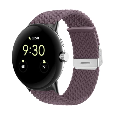 MiRowy Armband für Google Pixel Watch 3 41 mm/Google Pixel Watch 2/Google Pixel Watch, Elastisch Nylon Geflochtenes Armbänder, Ersatzarmband für Google Pixel Watch 3 41 mm/Watch 2/1 - Dunkel Violett MiRowy Armband für Google Pixel Watch 3 41 mm/Google Pixel Watch 2/Google Pixel Watch, Elastisch Nylon Geflochtenes Armbänder, Ersatzarmband für Google Pixel Watch 3 41 mm/Watch 2/1 - Dunkel Violett von MiRowy