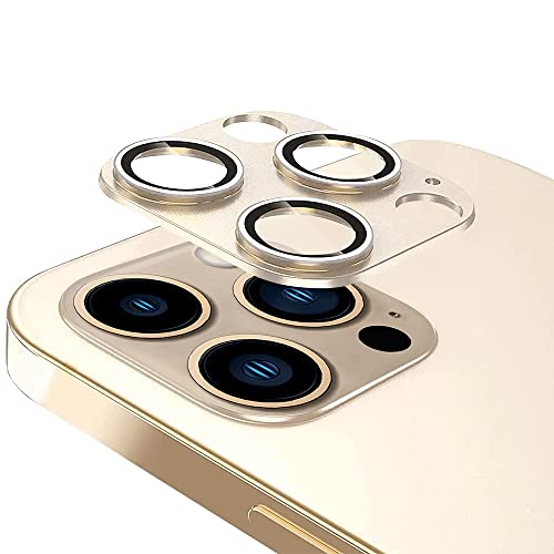 MiRowy Kameraschutz Kompatibel mit iPhone 13 Pro/iPhone 13 Pro Max, Vollständiger Kameraschutz Kamera Linse Schutzfolie Kratzfest Schutzglas Schutzfolie für iPhone 13 Pro/iPhone 13 Pro Max, Gold von MiRowy