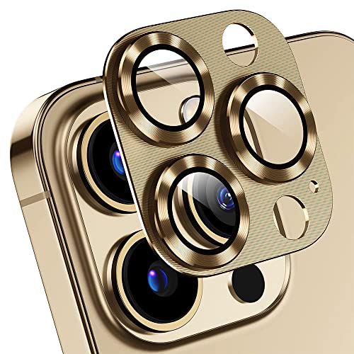 MiRowy Kameraschutz Kompatibel mit iPhone 14 Pro/14 Pro Max, Vollständiger Kameraschutz, Kamera Linse Schutzfolie, Kratzfest Schutzglas Schutzfolie für iPhone 14 Pro/14 Pro Max, Gold von MiRowy