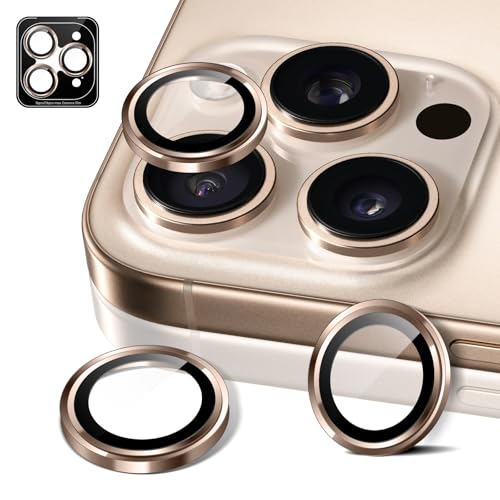 MiRowy Kameraschutz für iPhone 16 Pro/iPhone 16 Pro Max Kamera Schutzfolie, 9H Aluminiumlegierung Individuelle Linse Panzerglasfolie Protector für iPhone 16 Pro/16 Pro Max, Titan Wüstensand MiRowy Kameraschutz für iPhone 16 Pro/iPhone 16 Pro Max Kamera Schutzfolie, 9H Aluminiumlegierung Individuelle Linse Panzerglasfolie Protector für iPhone 16 Pro/16 Pro Max, Titan Wüstensand von MiRowy