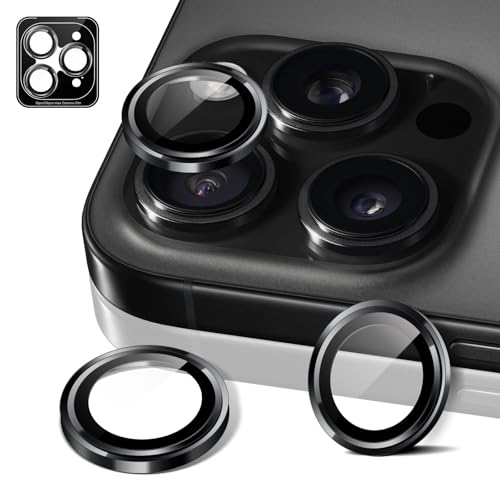 MiRowy Kameraschutz für iPhone 16 Pro/iPhone 16 Pro Max Kamera Schutzfolie, 9H Aluminiumlegierung Individuelle Linse Panzerglasfolie Protector für iPhone 16 Pro/16 Pro Max, Titan Schwarz MiRowy Kameraschutz für iPhone 16 Pro/iPhone 16 Pro Max Kamera Schutzfolie, 9H Aluminiumlegierung Individuelle Linse Panzerglasfolie Protector für iPhone 16 Pro/16 Pro Max, Titan Schwarz von MiRowy