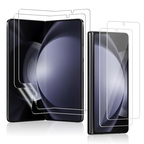MiRowy Schutzfolie für Samsung Galaxy Z Fold 5 5G, Displayschutzfolie,【2+2 Stück】 Weich TPU Schutzfolie + 9H Härte Externe Panzerglasfolie, mit Installationswerkzeug Displayschutz für Galaxy Z Fold 5 MiRowy Schutzfolie für Samsung Galaxy Z Fold 5 5G, Displayschutzfolie,【2+2 Stück】 Weich TPU Schutzfolie + 9H Härte Externe Panzerglasfolie, mit Installationswerkzeug Displayschutz für Galaxy Z Fold 5 von MiRowy