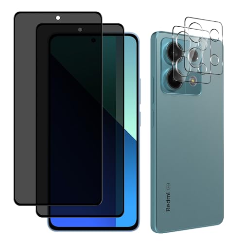 MiRowy Sichtschutz Kompatibel mit Xiaomi Redmi Note 13 5G Privacy Schutzfolie, 【2+2 Stück】 Anti Spähen Panzerglasfolie Glas + Kameraschutz, 9H Anti-Spy Displayschutzfolie für Xiaomi Redmi Note 13 5G MiRowy Sichtschutz Kompatibel mit Xiaomi Redmi Note 13 5G Privacy Schutzfolie, 【2+2 Stück】 Anti Spähen Panzerglasfolie Glas + Kameraschutz, 9H Anti-Spy Displayschutzfolie für Xiaomi Redmi Note 13 5G von MiRowy