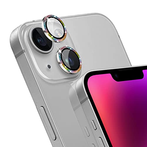 MiRowy für iPhone 14/iPhone 14 Plus Glitzer Kameraschutz, Aluminiumlegierung Kamera Schutz, Kamera Schutzfolie, Kratzfest Linsenschutz Kamera Schutzglas für iPhone 14 /iPhone 14 Plus - Bunt MiRowy für iPhone 14/iPhone 14 Plus Glitzer Kameraschutz, Aluminiumlegierung Kamera Schutz, Kamera Schutzfolie, Kratzfest Linsenschutz Kamera Schutzglas für iPhone 14 /iPhone 14 Plus - Bunt von MiRowy