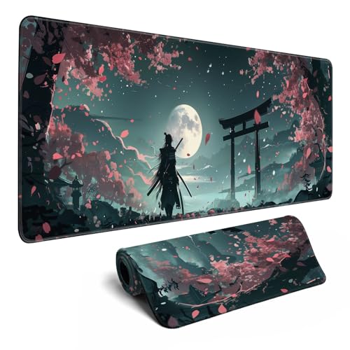 MiaVibte Japanisches Vollmond-Mauspad, Schreibtischunterlage, Samurai-Schreibtisch-Dekormatte, großes Gaming-Mauspad für Schreibtisch, Computer, Tastatur, Laptop, Schreibtischdekoration, MiaVibte Japanisches Vollmond-Mauspad, Schreibtischunterlage, Samurai-Schreibtisch-Dekormatte, großes Gaming-Mauspad für Schreibtisch, Computer, Tastatur, Laptop, Schreibtischdekoration, von MiaVibte