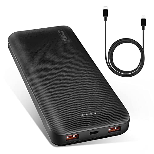 Miady Power Bank 24000mAh PD 20W QC3.0 Powerbank USB C (Input&Output), 3A Schnelles Aufladen Externer Akku kompatibel mit iPhone, iPad, Samsung, Galaxy, Tablet Schwarz von Miady