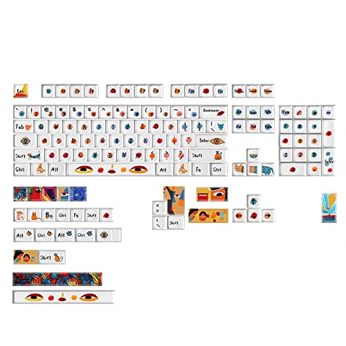 136 Tasten XDA PBT Tastenkappen Farbsublimation Cartoon Tastenkappe Für Mechanische Tastatur Cherry Mx Schalter Bunte Tasten PBT Farbsublimations Tastenkappen von Miaelle