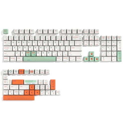 139 Tasten/Set MDA Profil Customs Qingyan Tastenkappen PBT Farbsublimations Tastenkappen Für Mechanische MXCherry Tastatur Dye Sub PBT Tastenkappen von Miaelle