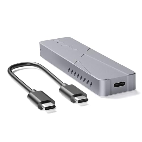 TypC USB3.2 Aluminiumlegierung M.2 NVMe SSD Gehäuse Box Unterstützung M.2 NVMe Festplatte Metallgehäuse Langlebig Für Laptop Energiesparendes SSD Gehäuse von Miaelle