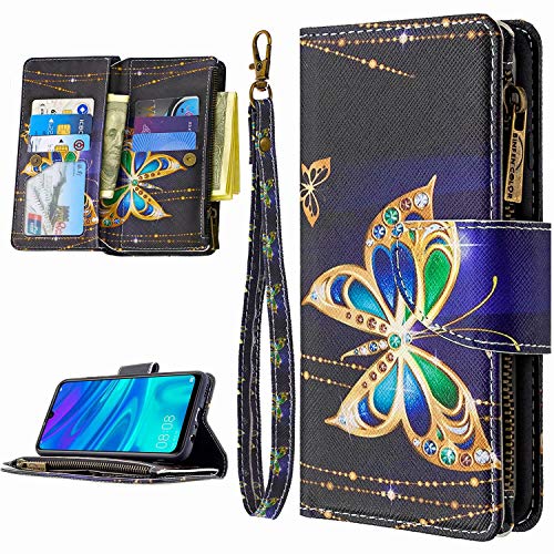 Miagon 9 Kartensteckplätzen Lederhülle für Samsung Galaxy A71,Bunt Reißverschluss Flip Hülle Wallet Case Handyhülle PU Leder Tasche Schutzhülle,Diamant Schmetterling Miagon 9 Kartensteckplätzen Lederhülle für Samsung Galaxy A71,Bunt Reißverschluss Flip Hülle Wallet Case Handyhülle PU Leder Tasche Schutzhülle,Diamant Schmetterling von Miagon