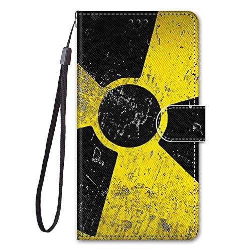 Miagon Full Body Flip PU Leder Schutzhülle für Samsung Galaxy S21,Bunt Muster Hülle Brieftasche Case Cover Ständer mit Kartenfächer,Gelb Schwarz von Miagon