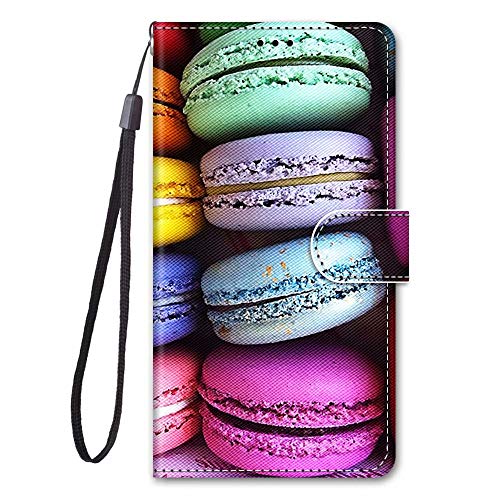 Miagon Full Body Flip PU Leder Schutzhülle für iPhone 7/8,Bunt Muster Hülle Brieftasche Case Cover Ständer mit Kartenfächer,Kuchen von Miagon