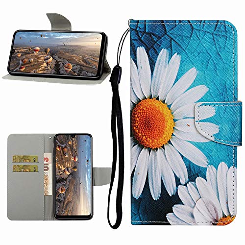 Miagon Hülle für Xiaomi Redmi Note 8 Pro,Handyhülle PU Leder Brieftasche Schutz Flip Case Wallet Cover Klapphüllen Tasche Etui mit Kartenfächern Stand,Sonnenblume von Miagon