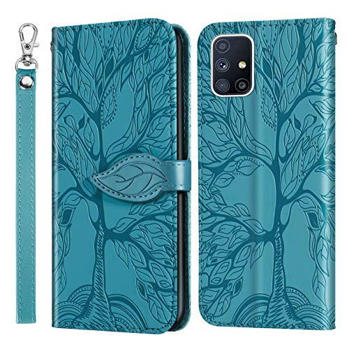 Miagon Prägung Lederhülle für Samsung Galaxy A71,Handyhülle Tasche Brieftasche Hülle Bookstyle Schutzhülle Flip Case Cover Klapphülle Kartenfächer,Baum Blau Miagon Prägung Lederhülle für Samsung Galaxy A71,Handyhülle Tasche Brieftasche Hülle Bookstyle Schutzhülle Flip Case Cover Klapphülle Kartenfächer,Baum Blau von Miagon