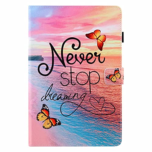 Miagon Tablet Hülle für Lenovo Tab M10 HD (2nd Gen) TB-X306X/X306F,PU Leder Flip Brieftasche Case mit Auto-Einschlaf/Aufwach Standfunktion Stoßfest Cover,Meer Blume von Miagon