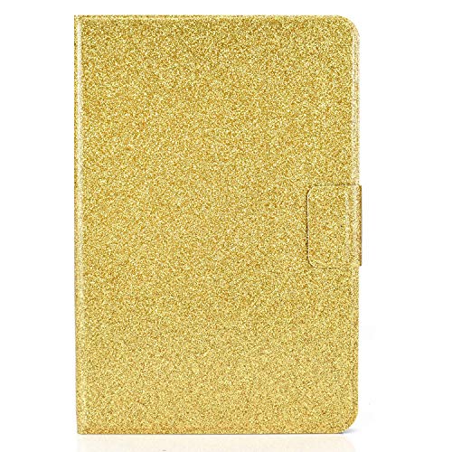 Miagon für Kindle Fire HD 7 {7 Zoll} 2019/2017/2015 Glitzer Hülle,Schutzhülle mit Magnetisch PU Leder Flip Stand Cover,Gold von Miagon