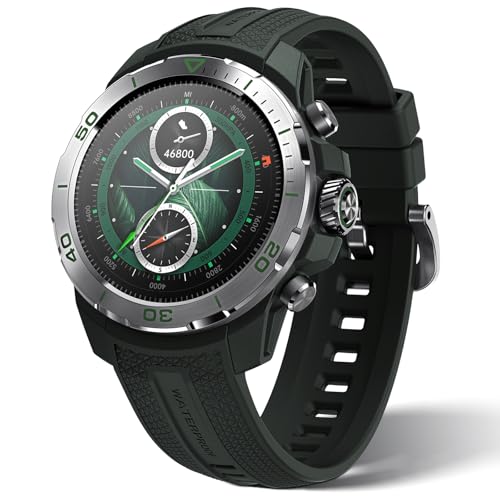 Mibro GS Explorer GPS Smartwatch Damen Herren Fitnessuhr Schrittzähler Bluetooth Uhr mit Pulsmesser SpO2 Messung 1500nit AMOLED Bildschirm und 150+Sport modi,10 ATM Wasserdicht (Grün) von Mibro