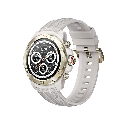 Mibro GS Explorer GPS Smartwatch Damen Herren Fitnessuhr Schrittzähler Bluetooth Uhr mit Pulsmesser SpO2 Messung 1500nit AMOLED Bildschirm und 150+Sport modi,10 ATM Wasserdicht (Wüstenweiß) von Mibro