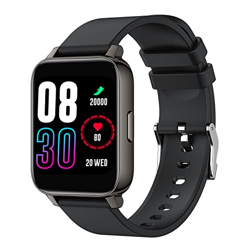 MicLee Damen Herren 1.69 Zoll Touch-Farbdisplay Smartwatch Pulsmesser Schlafmonitor Armband Fitness Tracker Schrittzähler Uhr Sportuhr Kompatibel IOS Android Wasserdicht IP67 Bluetooth Anruf von MicLee