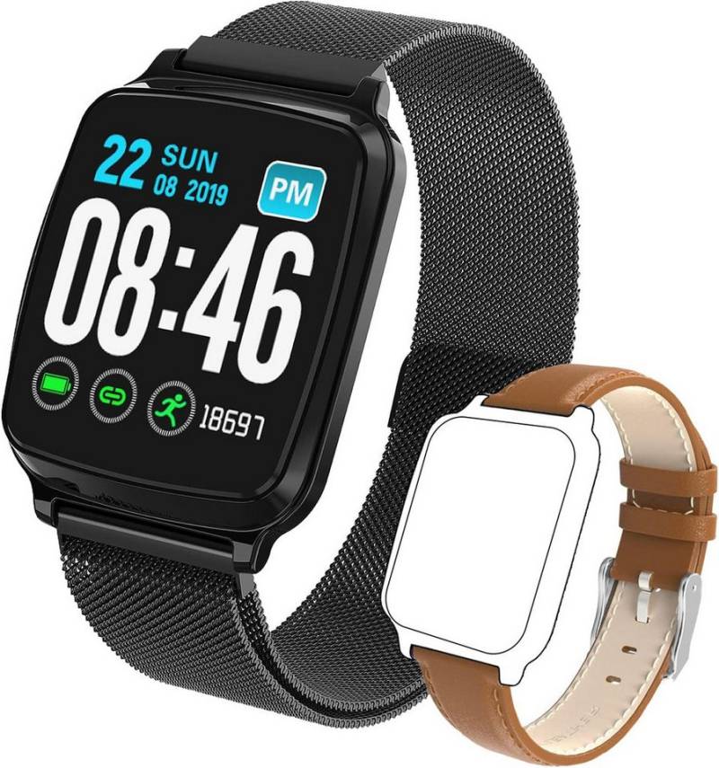 MicLee Fitness Tracker Wasserdicht IP67 Fitness Uhr Sportuhr Schrittzähler Smartwatch (1,3 Zoll, Android, iOS), Multi-Sport-Modi & Verbundenes GPS Verbindung bleiben von MicLee