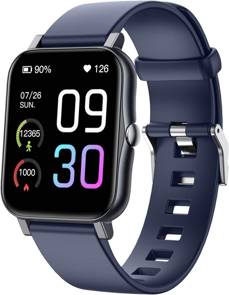 MicLee Smartwatch (1,69 Zoll, Android iOS), Fitness Tracker Schrittzähler Uhr Musiksteuerung Sportuhr Wasserdicht von MicLee
