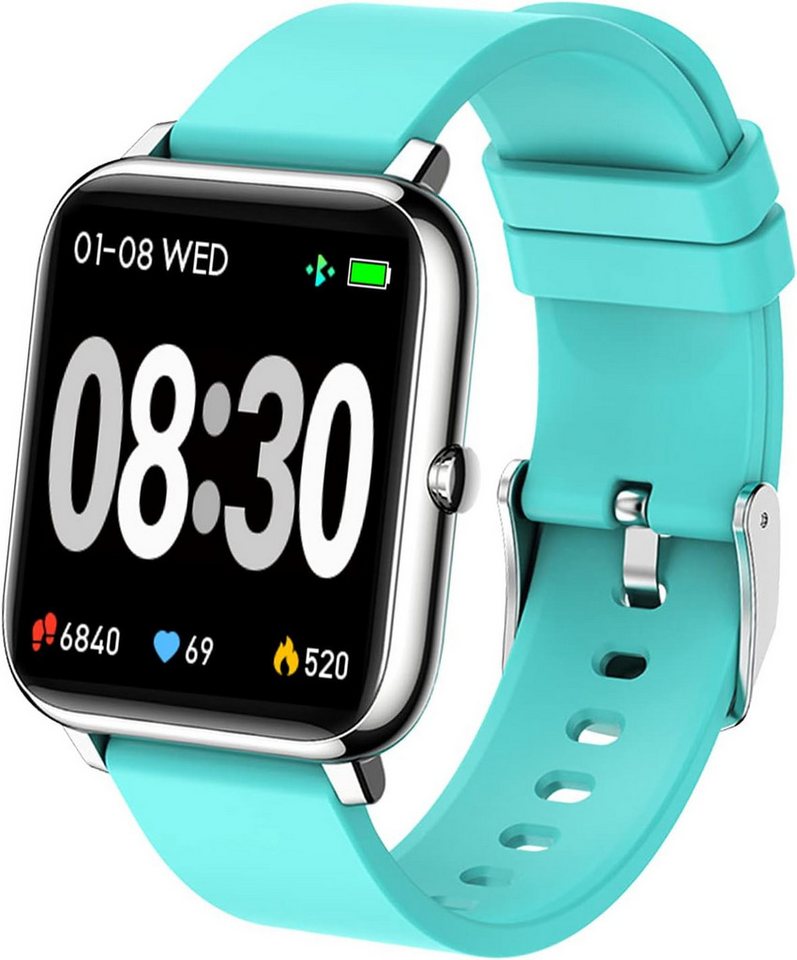 MicLee mit Blutdruckmessung, Schlafmonitor, IP67 Wasserdicht, Schrittzähler Smartwatch (1,4 Zoll, Android, iOS), smartwatch herren fitness fitnessuhr damen gesundheits schrittzähler von MicLee