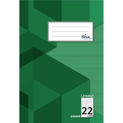 Doppelheft A4 - Lineatur 22 - kariert - 32 Blatt von Mica College