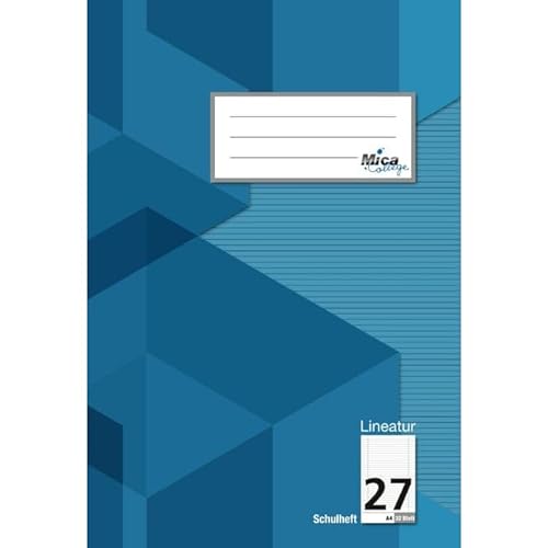 Doppelheft A4 - Lineatur 27 - liniert mit Doppelrand - 32 Blatt von Mica College