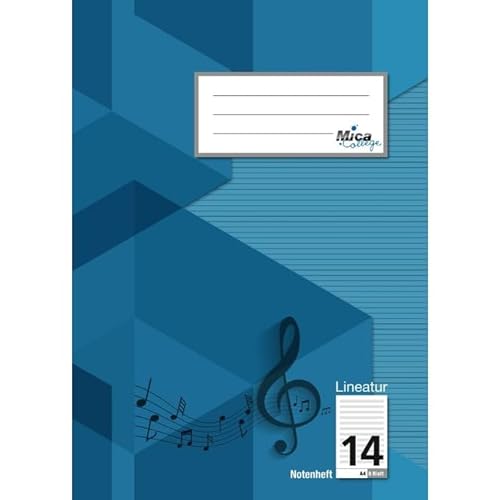 Notenheft A4 - Lineatur 14-8 Blatt von Mica College