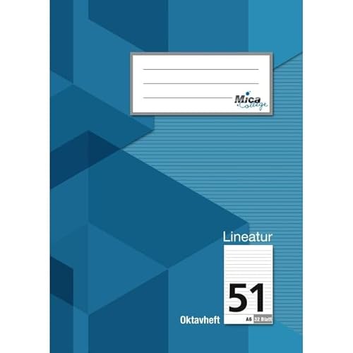 Oktavheft A6 - Lineatur 51 - liniert - 32 Blatt von Mica College