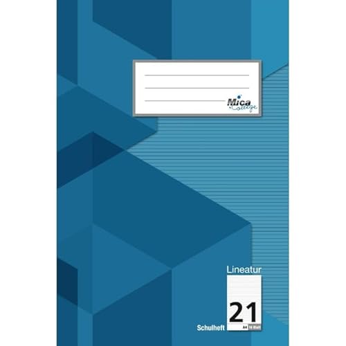 Schulheft A4 - Lineatur 21 - liniert - 16 Blatt von Mica College